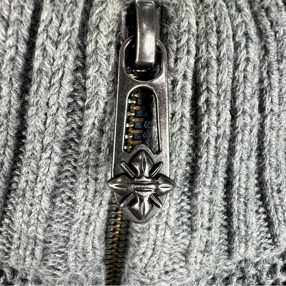 HARLEY DAVIDSON Women's XL Grey Ombre Cable Knit 1/4 Zip Pullover Sweater HDLogo - Picture 4 of 10